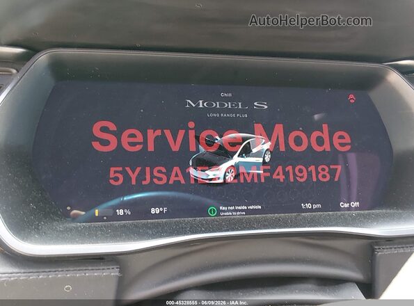 5YJSA1E22MF419187 2021 TESLA MODEL S White Rear seats view