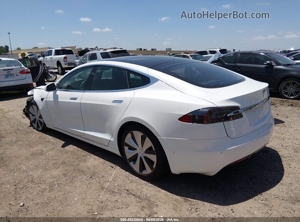 5YJSA1E22MF419187 2021 TESLA MODEL S White Rear left
