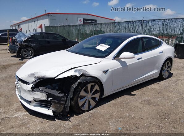 5YJSA1E22MF419187 2021 TESLA MODEL S White Front left