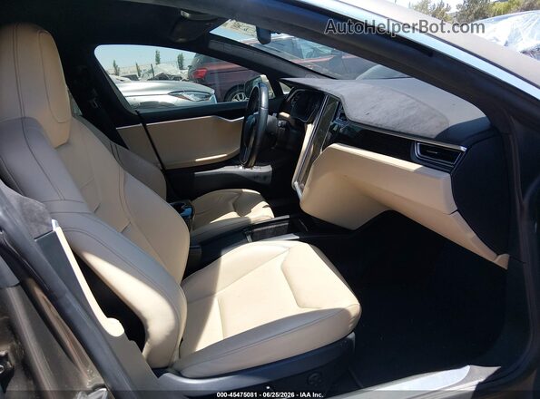 5YJSA1E23GF142392 2016 TESLA MODEL S Brown Widok wnętrza z przodu