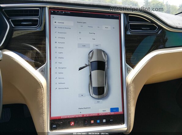 5YJSA1E23GF142392 2016 TESLA MODEL S Brown 