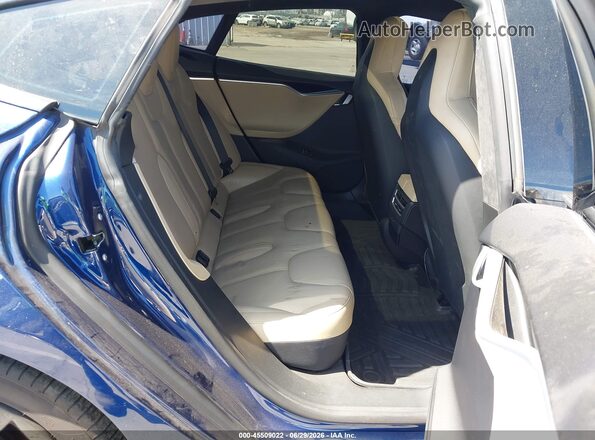 5YJSA1E23GF157216 2016 TESLA MODEL S Dark Blue Widok naklejki z numerem VIN