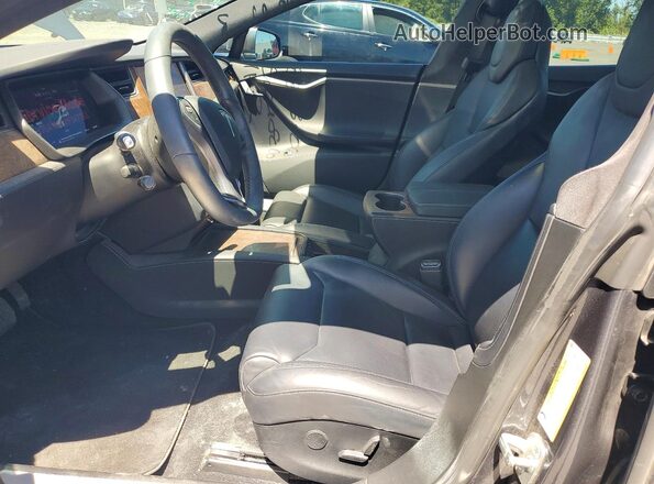 5YJSA1E23KF347753 2019 TESLA MODEL Gray Vista interior delantera