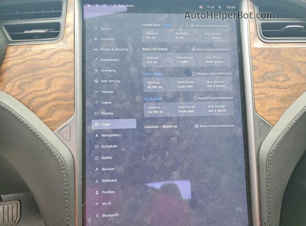 5YJSA1E23LF367390 2020 TESLA MODEL Black Սարքավորումների վահանակի տեսք
