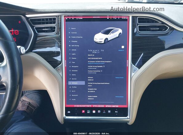 5YJSA1E24GF175675 2016 TESLA MODEL S White 