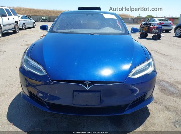 5YJSA1E25GF154219 2016 TESLA MODEL S Blue Instrument cluster view