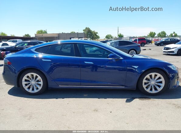 5YJSA1E25GF154219 2016 TESLA MODEL S Blue Rear interior view