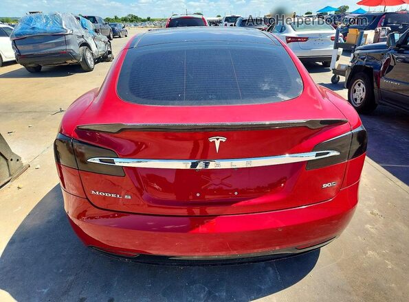 5YJSA1E25GF156830 2016 TESLA MODEL Red Widok z tyłu