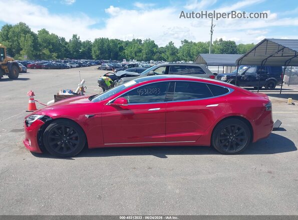 5YJSA1E25HF201153 2017 TESLA MODEL S Красный Панорамный вид салона 360°