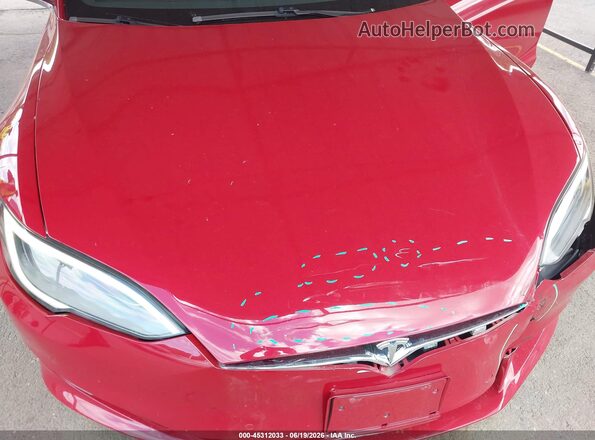 5YJSA1E25HF201153 2017 TESLA MODEL S Красный Вид сзади