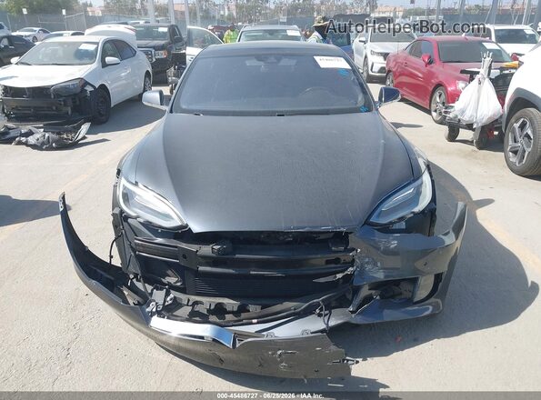 5YJSA1E26GF147358 2016 TESLA MODEL S Gray Instrument cluster view