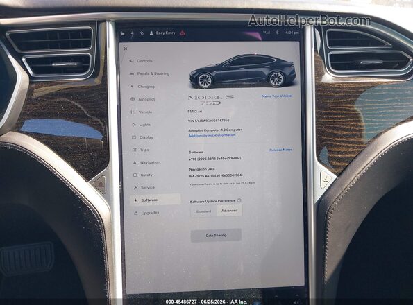 5YJSA1E26GF147358 2016 TESLA MODEL S Gray 