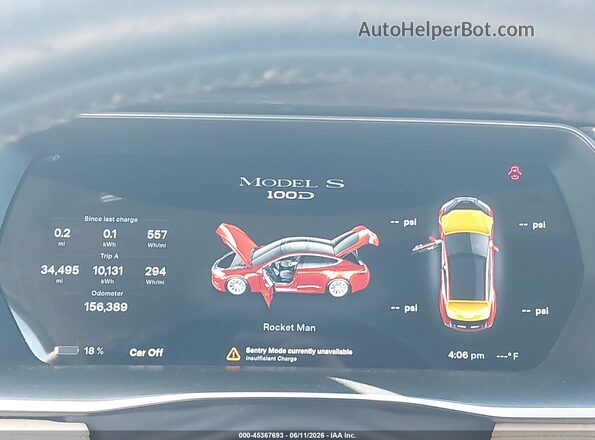 5YJSA1E27HF208198 2017 TESLA MODEL S Красный Вид задних сидений