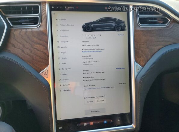 5YJSA1E27JF242566 2018 TESLA MODEL Charcoal 