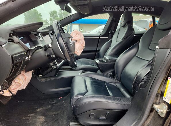 5YJSA1E28HF199334 2017 TESLA MODEL Gray Вид салону спереду