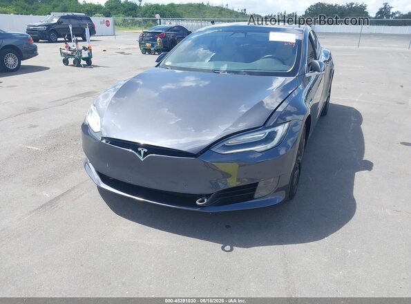 5YJSA1E29HF190870 2017 TESLA MODEL S Navy Передняя левая четверть