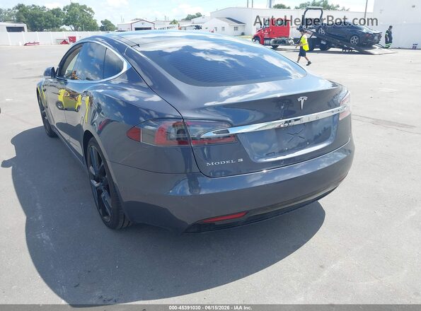 5YJSA1E29HF190870 2017 TESLA MODEL S Navy Задняя левая четверть