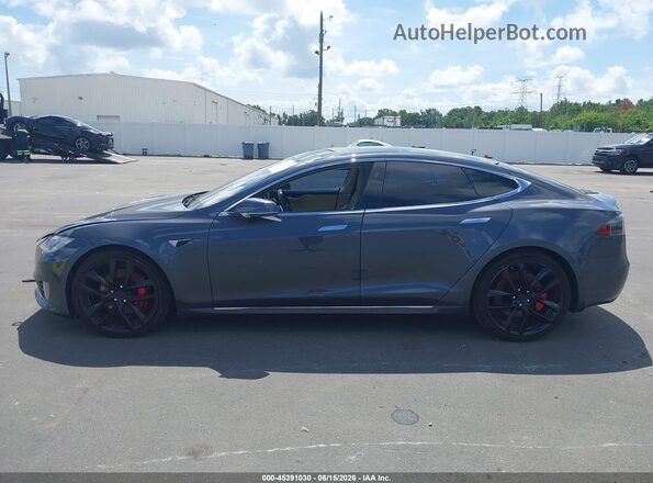 5YJSA1E29HF190870 2017 TESLA MODEL S Navy Вид задней части салона