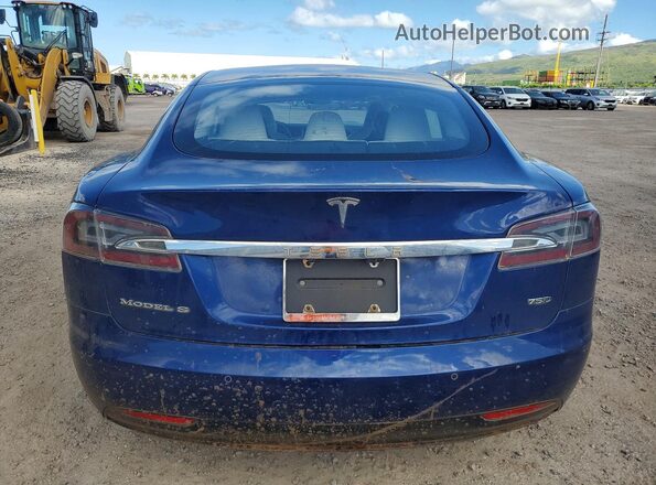 5YJSA1E29JF285709 2018 TESLA MODEL Blue Rear view