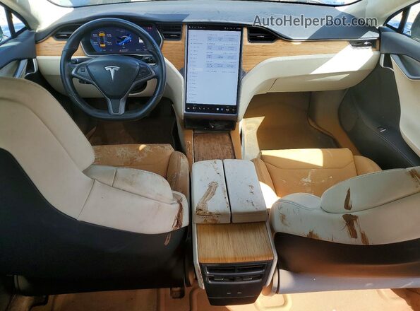 5YJSA1E29JF285709 2018 TESLA MODEL Blue Dashboard view