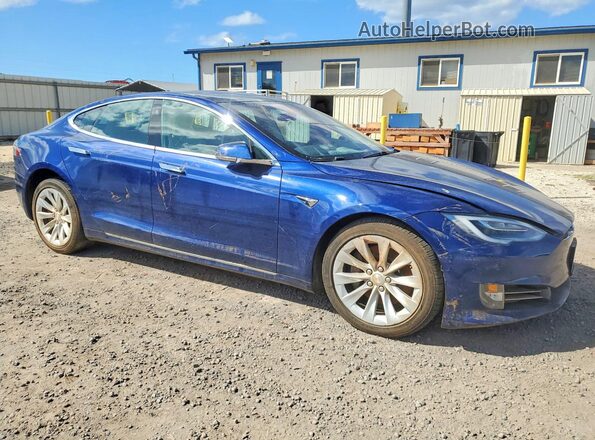 5YJSA1E29JF285709 2018 TESLA MODEL Blue Front right