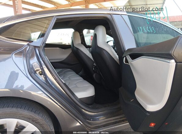5YJSA1E2XGF128683 2016 TESLA MODEL S Gray Вид наклейки з VIN-кодом