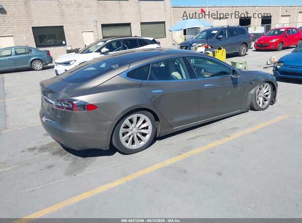 5YJSA1E2XGF169363 2016 TESLA MODEL S Brown Rear right