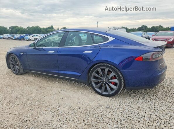 5YJSA1E40GF125499 2016 TESLA MODEL Blue Rear left