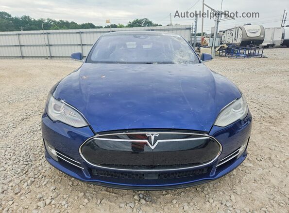 5YJSA1E40GF125499 2016 TESLA MODEL Blue Front view