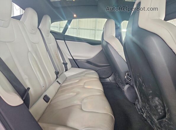 5YJSA1E40GF125499 2016 TESLA MODEL Blue Rear seats view