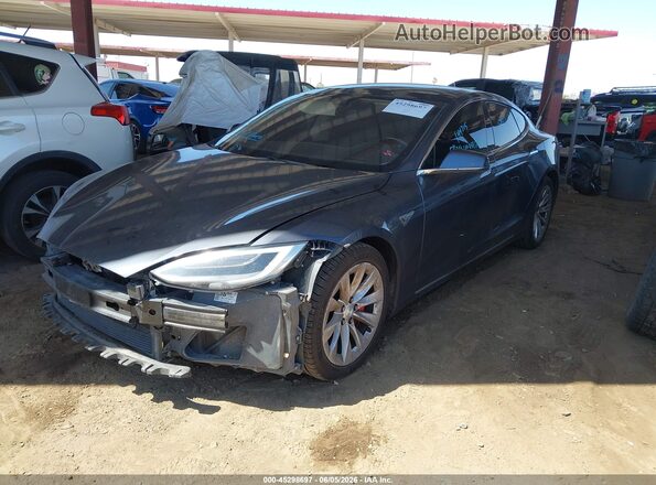 5YJSA1E40GF144215 2016 TESLA MODEL S Gray Vista tres cuartos delantera izquierda