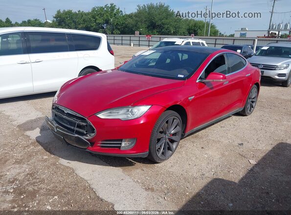 5YJSA1E43GF129238 2016 TESLA MODEL S Red Vista tres cuartos delantera izquierda