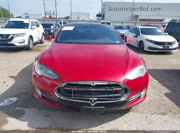 5YJSA1E43GF129238 2016 TESLA MODEL S Red Vista interior trasera