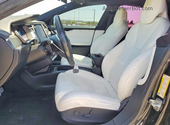 5YJSA1E44HF227552 2017 TESLA MODEL Black Front interior view