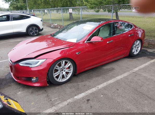 5YJSA1E48LF398006 2020 TESLA MODEL S Red Przód lewy