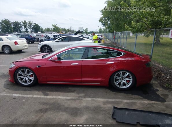 5YJSA1E48LF398006 2020 TESLA MODEL S Red Widok wnętrza z tyłu