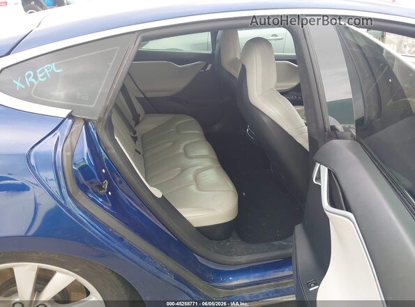 5YJSA1E4XGF136901 2016 TESLA MODEL S Blue VIN sticker view