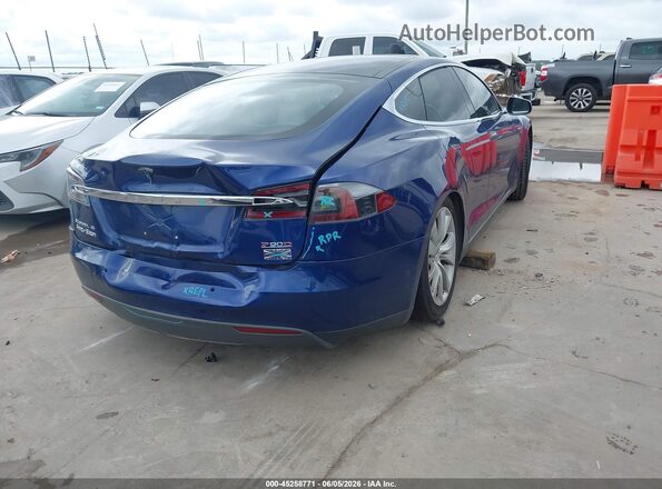 5YJSA1E4XGF136901 2016 TESLA MODEL S Blue Rear right
