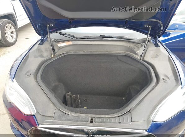 5YJSA1E4XGF136901 2016 TESLA MODEL S Blue Rear view