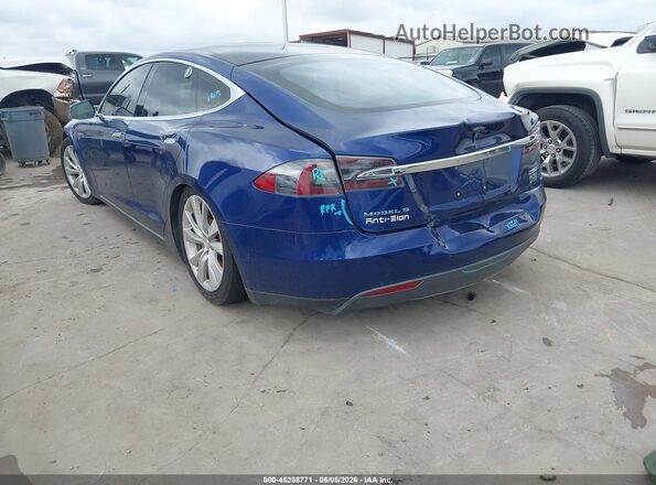 5YJSA1E4XGF136901 2016 TESLA MODEL S Blue Rear left