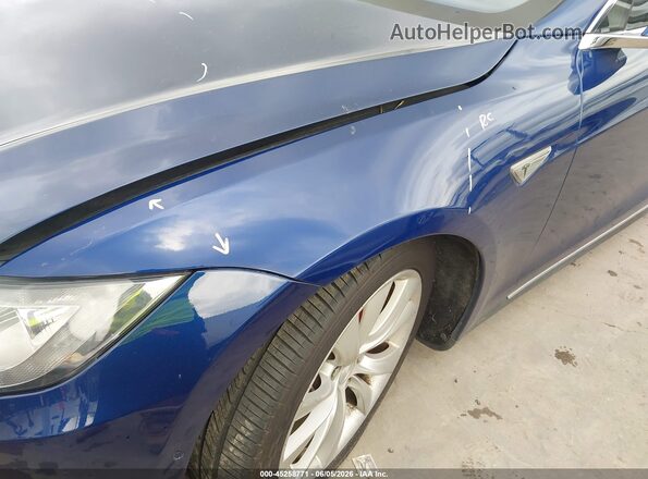 5YJSA1E4XGF136901 2016 TESLA MODEL S Blue Front view