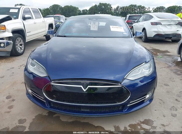 5YJSA1E4XGF136901 2016 TESLA MODEL S Blue Instrument cluster view
