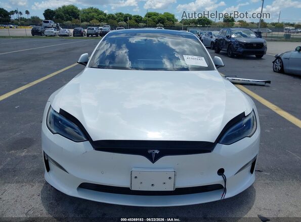 5YJSA1E50NF477052 2022 TESLA MODEL S White წინა ხედი