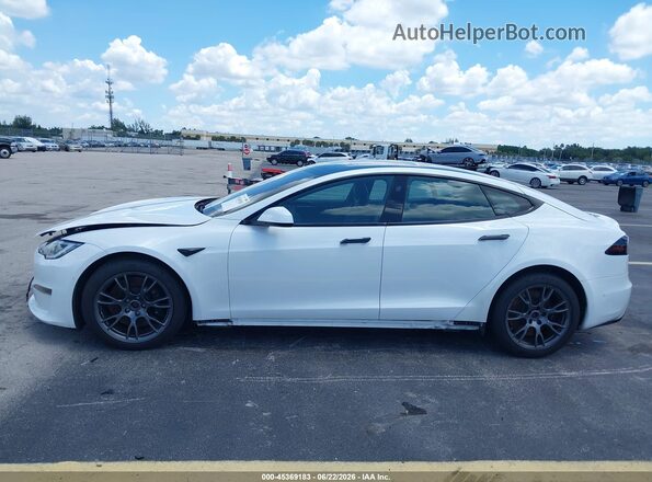 5YJSA1E50NF477052 2022 TESLA MODEL S White სალონის 360-გრადუსიანი ხედი