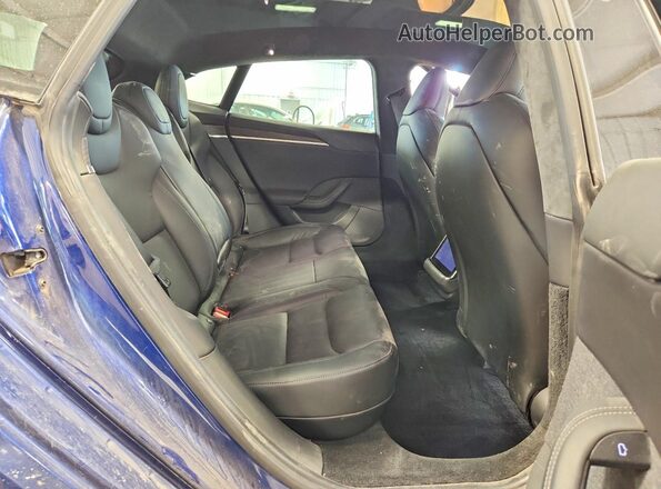 5YJSA1E51NF476833 2022 TESLA MODEL Blue Հետևի նստատեղերի տեսք