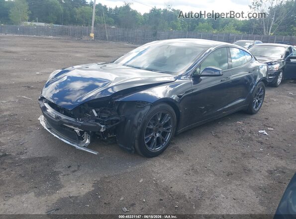 5YJSA1E55RF534920 2024 TESLA MODEL S Black წინა მარცხენა ხედი სამი მეოთხედიდან