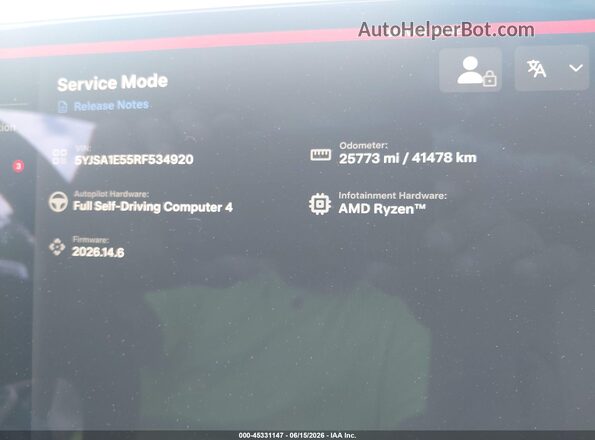5YJSA1E55RF534920 2024 TESLA MODEL S Black 