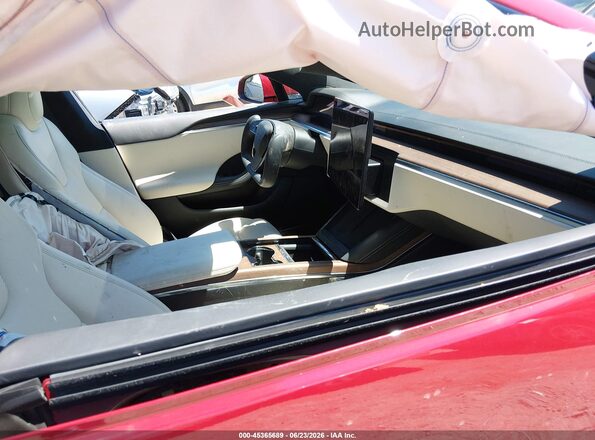 5YJSA1E5XPF499448 2023 TESLA MODEL S Red Սալոնի դիմացի տեսք