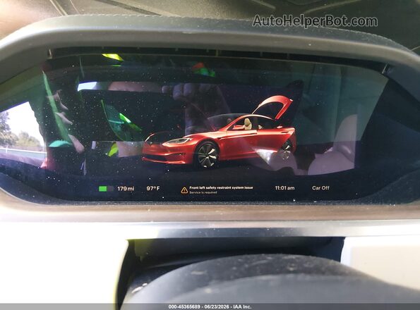 5YJSA1E5XPF499448 2023 TESLA MODEL S Red Հետևի նստատեղերի տեսք