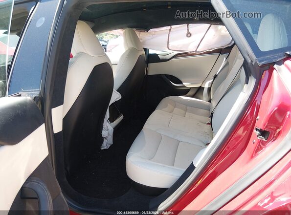 5YJSA1E5XPF499448 2023 TESLA MODEL S Red VIN կոդի պիտակի տեսք